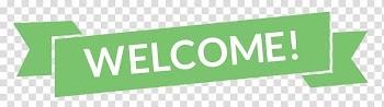 Welcome signage , Green Welcome Banner transparent background PNG clipart