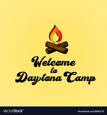 Welcome to daytona camp logo vector image