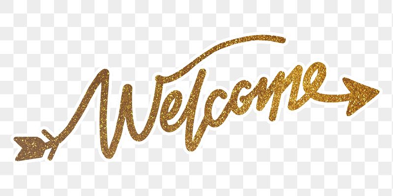 Welcome word png, gold glittery | Free PNG - rawpixel