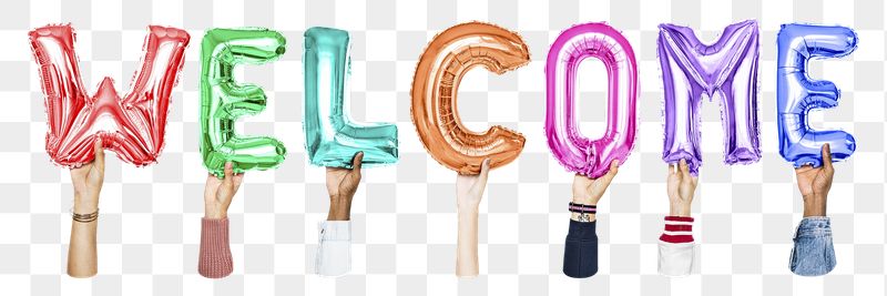 Welcome word png, letter foil | Free PNG - rawpixel