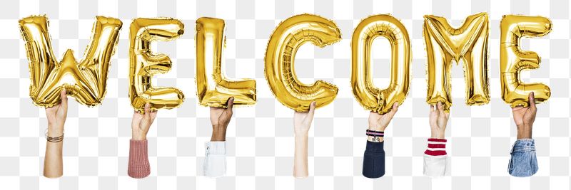 Welcome word png, letter foil | Free PNG - rawpixel