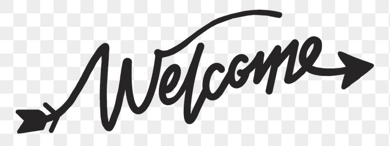 Welcome word png, minimal black | Free PNG - rawpixel