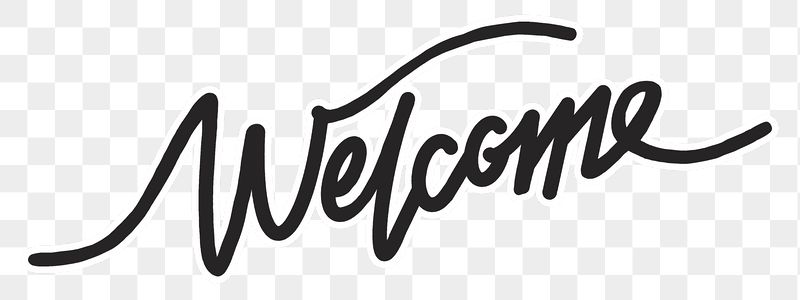Welcome word png, minimal black | Free PNG - rawpixel
