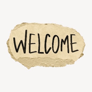 Welcome word sticker, ripped paper | Free PSD - rawpixel