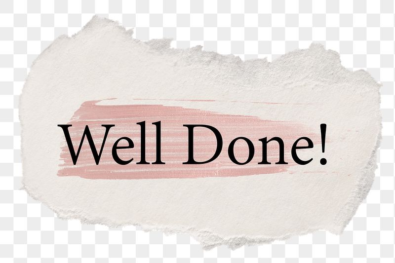 Well done! png word sticker | Free PNG - rawpixel
