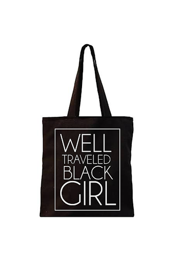 Well Traveled Black Girl Tote - The Inn Crowd