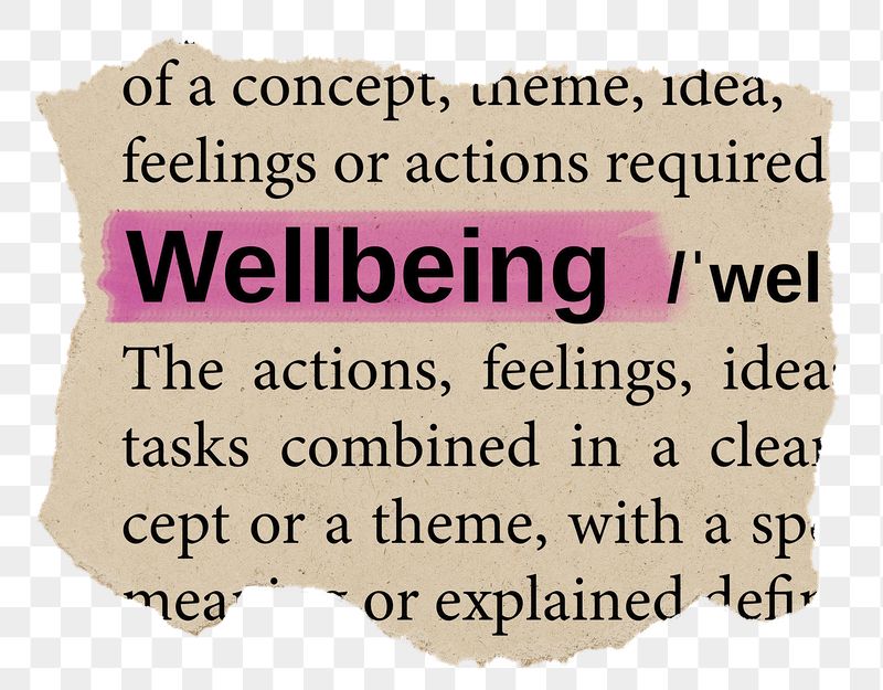 Wellbeing png word sticker, torn | Free PNG - rawpixel