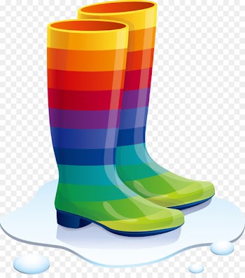 Wellington boot Stock photography Clip art - Rainbow boots cartoon vector material 