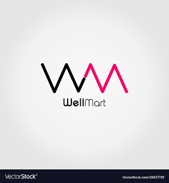 Wellmart logo vector image