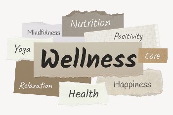 Wellness word, ripped paper typography | Free PSD - rawpixel