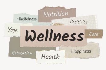 Wellness word, ripped paper typography | Free PSD - rawpixel