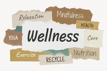 Wellness word, ripped paper typography | Free PSD - rawpixel