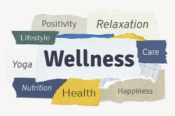 Wellness word, torn paper typography | Free PSD - rawpixel