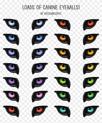 Werewolf Eyes Only Clipart - Heterochromia Wolf Eyes