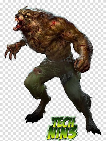 Werewolf Monster Vampire Black dog Person, werewolf transparent background PNG clipart