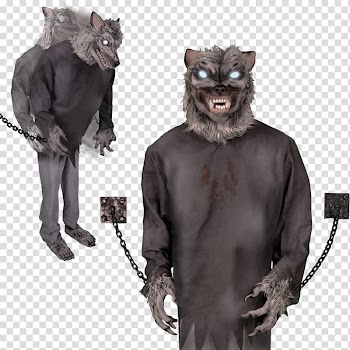 Werewolf Toy Evil clown Ghost Gray wolf, werewolf transparent background PNG clipart