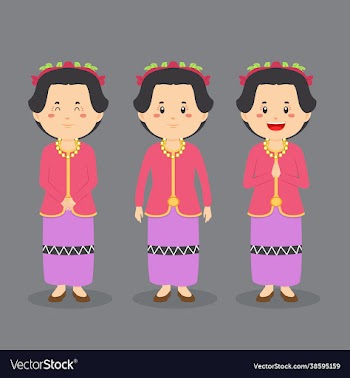 west nusa tenggara character with various