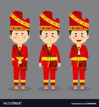 west sumatra character with various expression