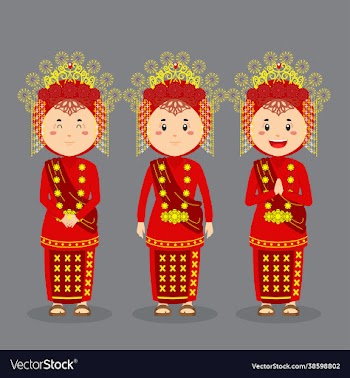west sumatra character with various expression