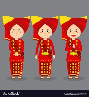 west sumatra character with various expression