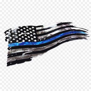 West Texas Plasma Thin Blue Line Flag of the United States - thin 