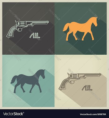 Western flat design sign vector image