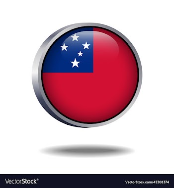 western samoa flag button