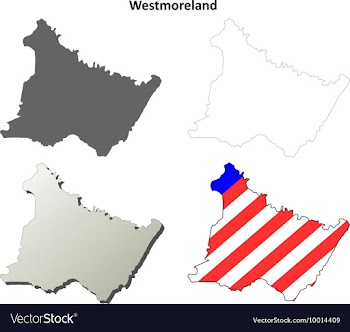 Westmoreland Map Icon Set vector image
