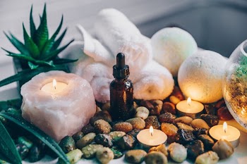 Wet Pebbles And Spa Decor