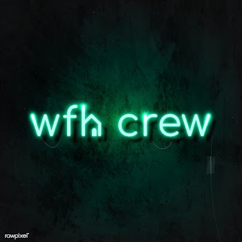 Wfh crew green neon sign vector | Free  vector - 2312932