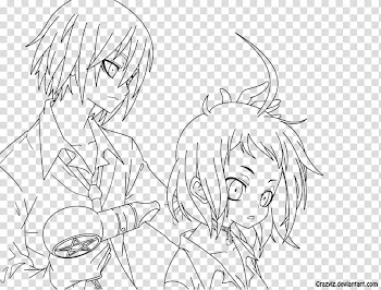 WH-tasha-halloween, male and female anime drawing transparent background PNG clipart