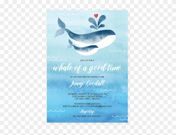 Whale Baby Shower Invitation Template - Gender Neutral Whale Baby Shower Invites
