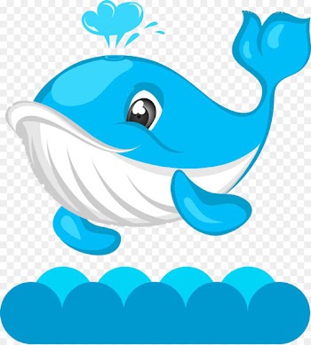 Whale Cartoon Royalty-free Clip art - Hand-painted cartoon whale 