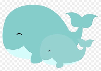 Whale Clipart Face - Marine Life Clipart Baby