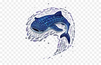 Whale shark Great white shark Blue whale - Hand-painted whale 