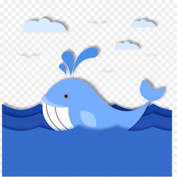 Whales, Cuteness, Sea, Blue, Cartoon PNG
