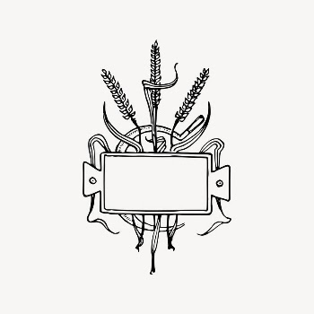 Wheat frame drawing, vintage illustration | Free Vector Illustration - rawpixel