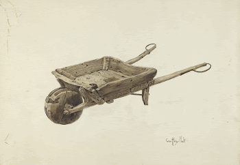 Wheel Barrow (ca.1938) by Geoffrey | Free Photo - rawpixel