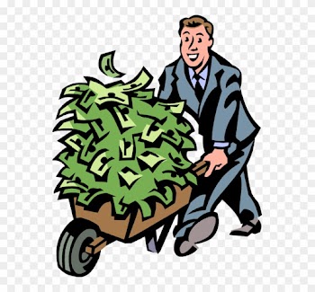 Wheel Barrow Of Money Clipart Money Foreign Exchange - Wheel Barrow With Money