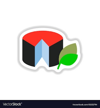 Wheel of cheese sticker vector image