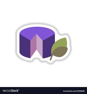 Wheel of cheese sticker vector image