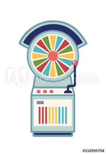 Wheel of fortune flat vector illustration
