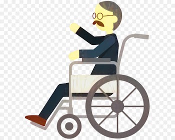 Wheelchair, Cartoon, Drawing, Sitting PNG
