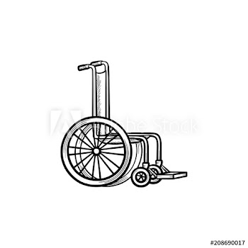 Wheelchair hand drawn outline doodle icon