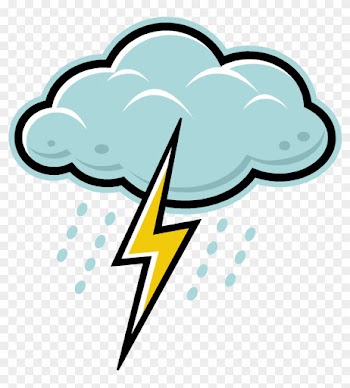 When The Severe Weather Warning Is Cancelled, Management - Rain Cloud With Lightning Bolt