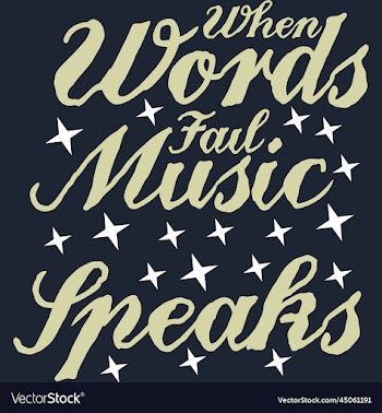 when words fail music speaks typography quote