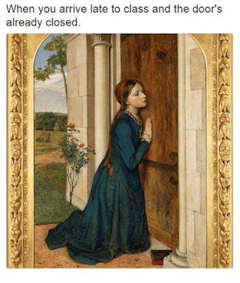 When You Arrive Late to Class and the Door's Already Closed | Meme ...