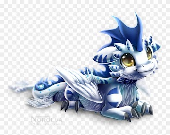 Where Art Meets Application - Cute Blue Baby Dragon