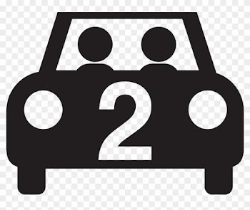 Whether Driving Your Coworkers Or Hitching A Ride With - Silhouette Of Two People In A Car