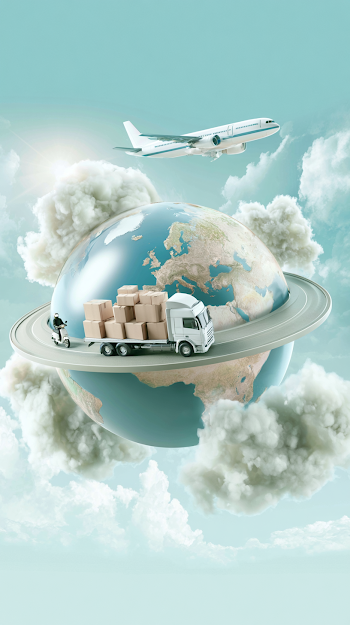 Whimsical 3D Logistics World